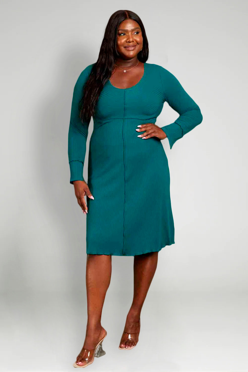 Full Size Bodycon Midi Dress