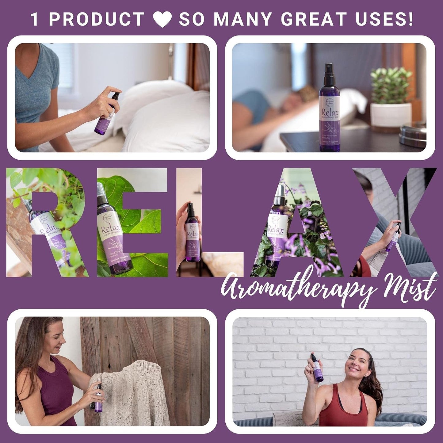 Relax Massage Lotion & Aromatherapy Pillow Spray | Massage Cream for Massage Therapy & Lavender Mist for Relaxation