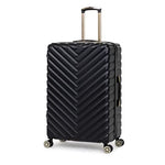 Kenneth Cole Reaction Women's Madison Square Hardside Chevron Expandable Luggage, Black, 2-Piece Set (20" & 28")