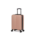 Kenneth Cole Reaction Women's Madison Square Hardside Chevron Expandable Luggage, Black, 2-Piece Set (20" & 28")