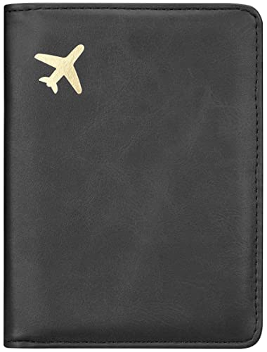 Passport and Vaccine Card Holder Leather RFID Blocking Passport Holder