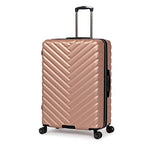 Kenneth Cole Reaction Women's Madison Square Hardside Chevron Expandable Luggage, Black, 2-Piece Set (20" & 28")