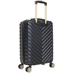 Kenneth Cole Reaction Women's Madison Square Hardside Chevron Expandable Luggage, Black, 2-Piece Set (20" & 28")