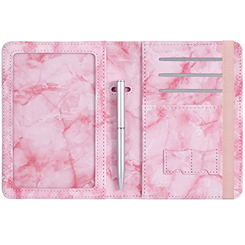 Passport and Vaccine Card Holder Leather RFID Blocking Passport Holder