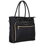 Kenneth Cole Reaction Women's Madison Square Hardside Chevron Expandable Luggage, Black, 2-Piece Set (20" & 28")