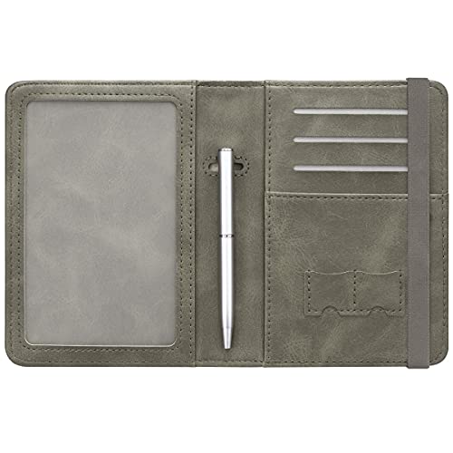 Passport and Vaccine Card Holder Leather RFID Blocking Passport Holder