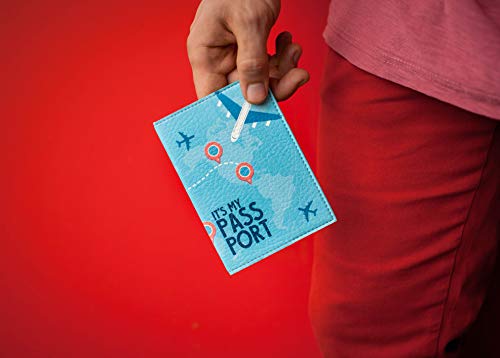 Cute Vegan Eco Leather Passport Cover for Kids (Airplane)