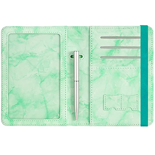 Passport and Vaccine Card Holder Leather RFID Blocking Passport Holder