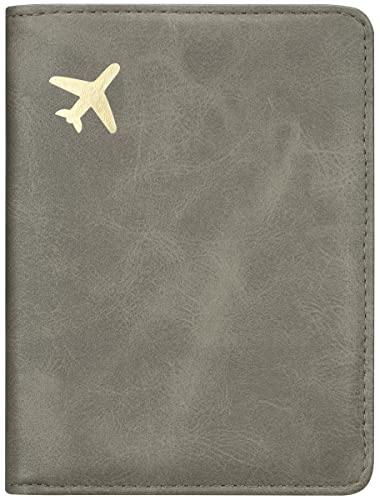 Passport and Vaccine Card Holder Leather RFID Blocking Passport Holder
