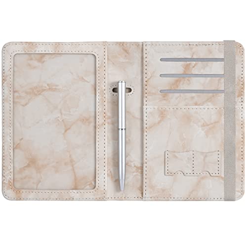 Passport and Vaccine Card Holder Leather RFID Blocking Passport Holder