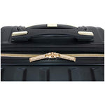 Kenneth Cole Reaction Women's Madison Square Hardside Chevron Expandable Luggage, Black, 2-Piece Set (20" & 28")