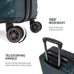 Kenneth Cole Reaction Women's Madison Square Hardside Chevron Expandable Luggage, Black, 2-Piece Set (20" & 28")