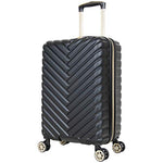 Kenneth Cole Reaction Women's Madison Square Hardside Chevron Expandable Luggage, Black, 2-Piece Set (20" & 28")