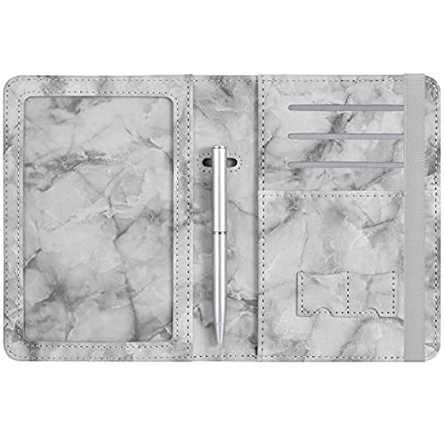 Passport and Vaccine Card Holder Leather RFID Blocking Passport Holder