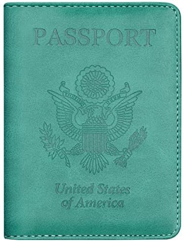 Passport and Vaccine Card Holder Leather RFID Blocking Passport Holder