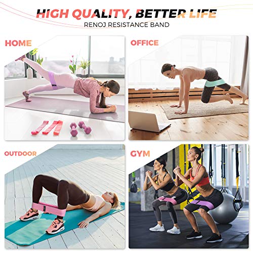 Travel Exercise Workout Bands, 3 Levels Booty Bands for Legs and Butt