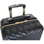 Kenneth Cole Reaction Women's Madison Square Hardside Chevron Expandable Luggage, Black, 2-Piece Set (20" & 28")