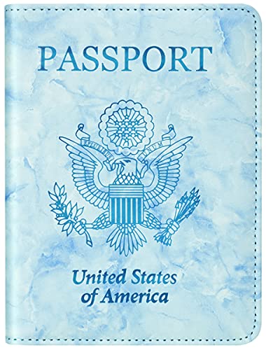 Passport and Vaccine Card Holder Leather RFID Blocking Passport Holder