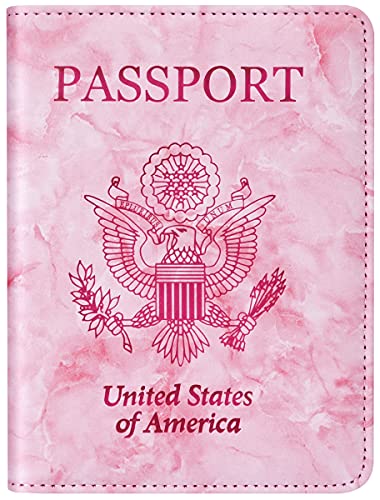Passport and Vaccine Card Holder Leather RFID Blocking Passport Holder