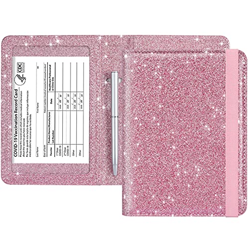 Passport and Vaccine Card Holder Leather RFID Blocking Passport Holder