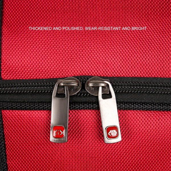 Expandable Waterproof Duffle Bag with Wheel Carry on Luggage Unisex Tote Suitcase Red