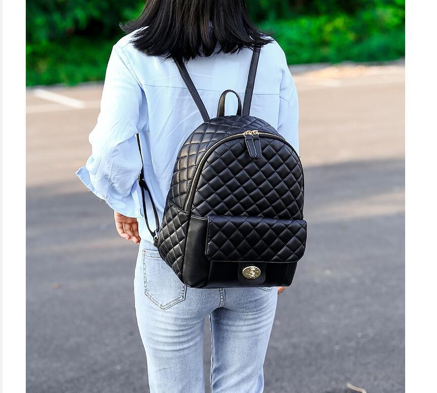 Black Leather Backpack