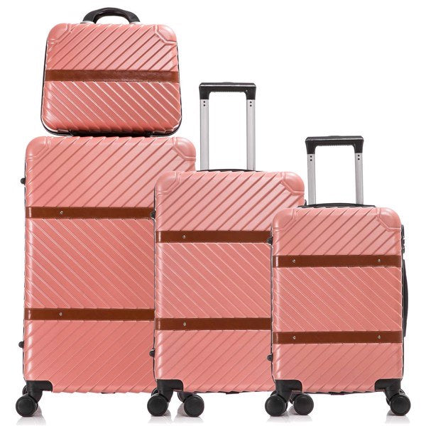 4 Piece Set Luggage Sets Suitcase ABS Hard shell Lightweight Spinner Wheels