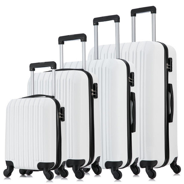 4 Piece Set Luggage Sets Suitcase ABS Hard shell Lightweight Spinner Wheels