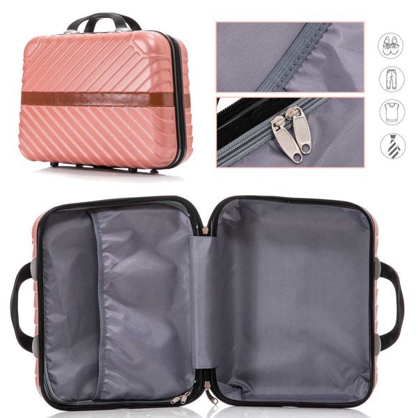 4 Piece Set Luggage Sets Suitcase ABS Hard shell Lightweight Spinner Wheels
