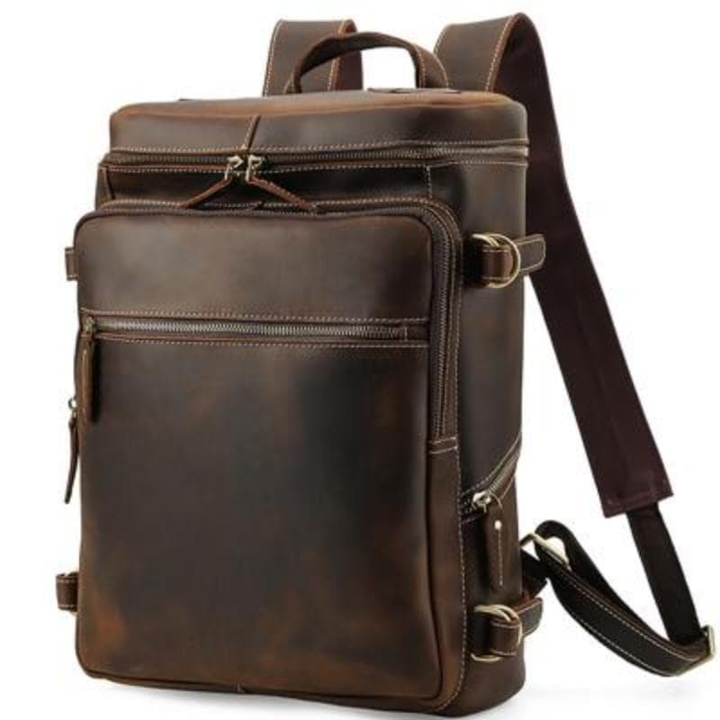 Leather LaptopTravel Backpack