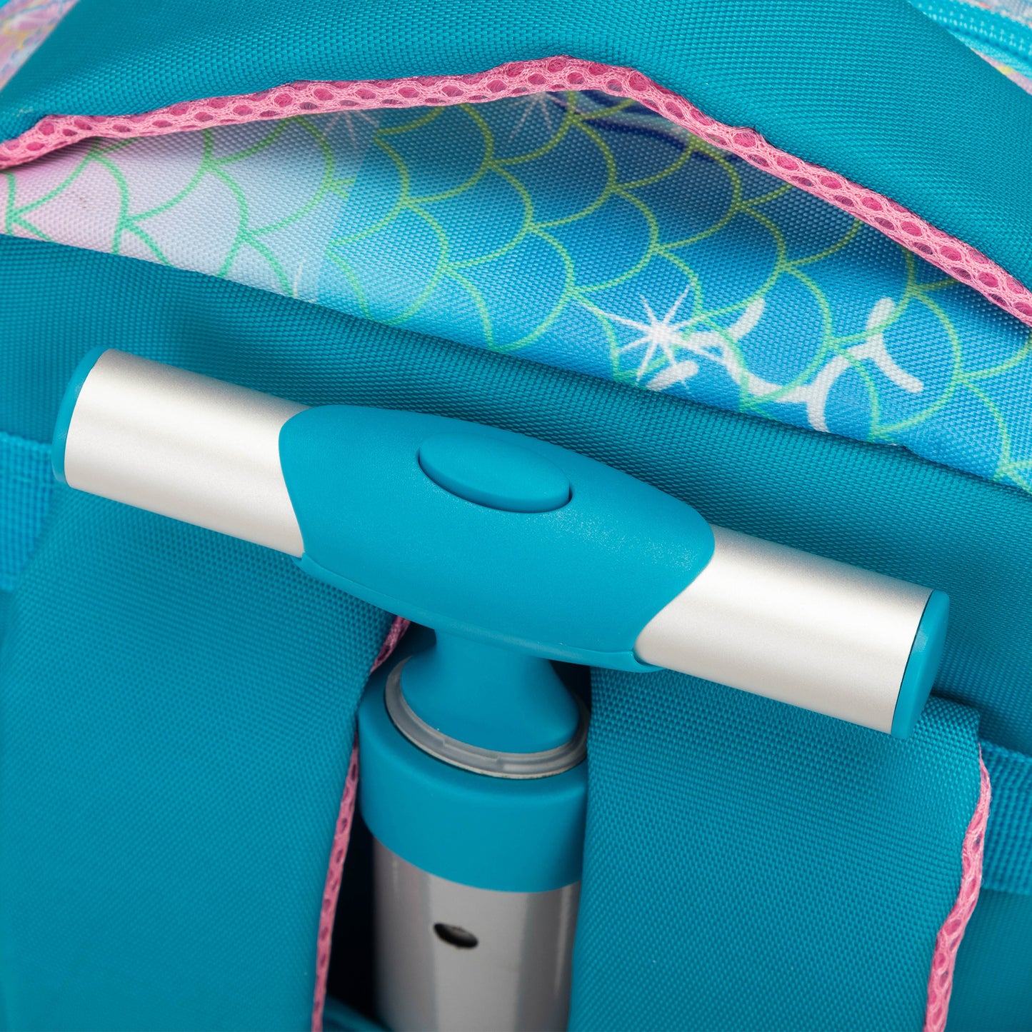 20-Inch 3PCS Kids Rolling Luggage Set; Trolley Backpack with Lunch Bag and Pencil Case for Girls; Suitcase with Mermaid Pattern