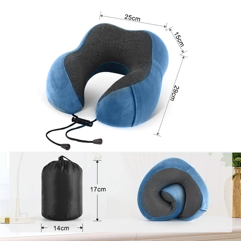 U Shaped Memory Foam Travel Massage Sleeping Airplane Pillow