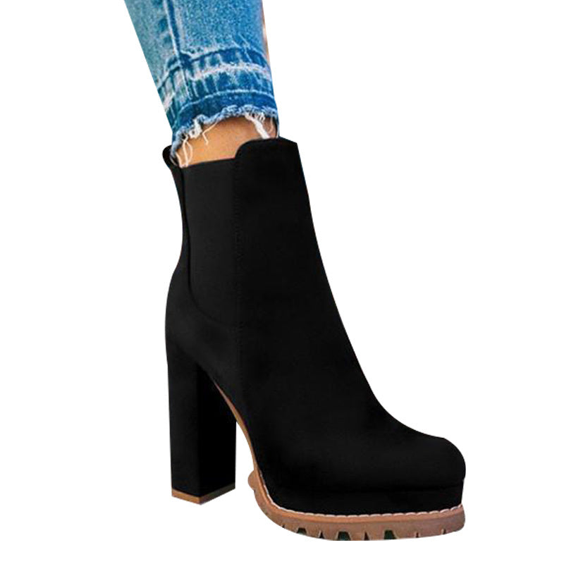 Women Leopard Slip On Short Boots