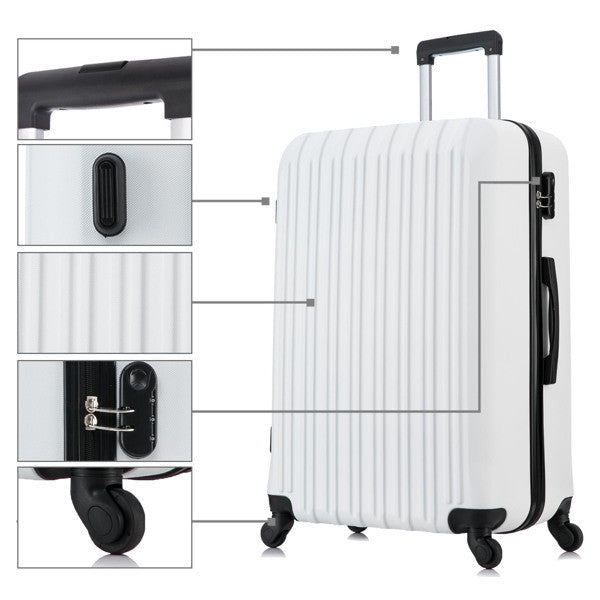 4 Piece Set Luggage Sets Suitcase ABS Hard shell Lightweight Spinner Wheels