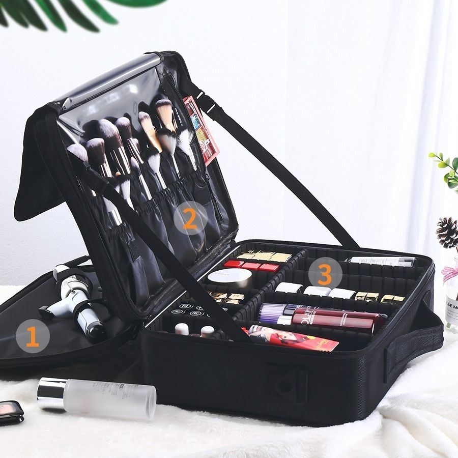Cosmetic large-capacity Cosmetic multi-layer professional Style Bag