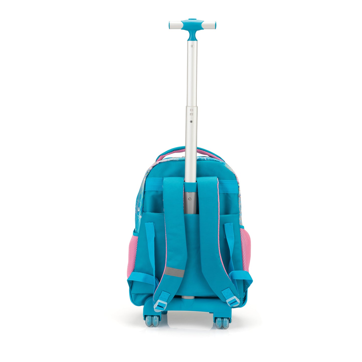 20-Inch 3PCS Kids Rolling Luggage Set; Trolley Backpack with Lunch Bag and Pencil Case for Girls; Suitcase with Mermaid Pattern