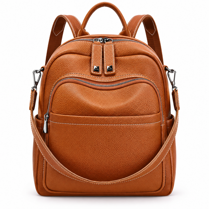 Voyager Anti-Theft Leather Travel Backpack