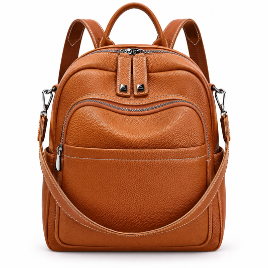 Voyager Anti-Theft Leather Travel Backpack