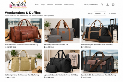 Expandable 50L Canvas Weekender Travel Duffle Bag