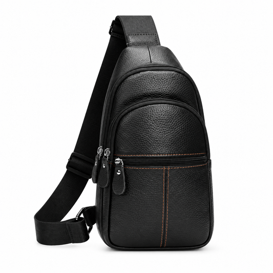 Genuine Leather Travel Sling Backpack