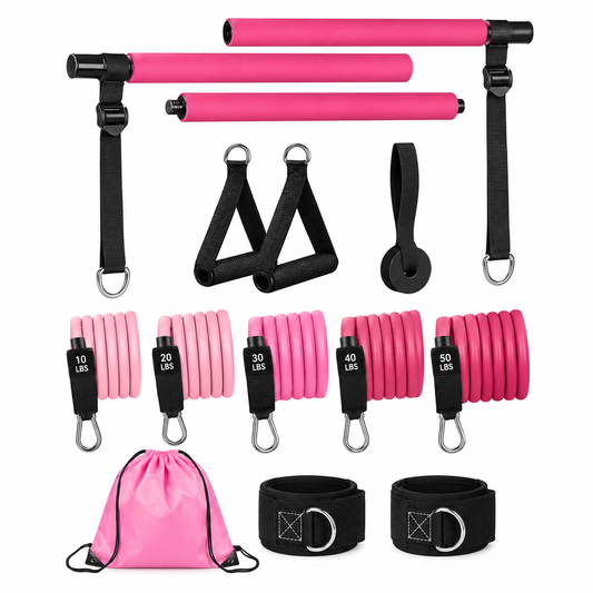 Portable Pilates Bar Kit with Resistance Bands
