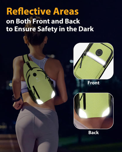Sling Backpack for Women & Men, Crossbody Travel Bag with Water Bottle Holders, 17 Pockets, Quick-Access Phone Pocket, Hidden Security Pocket, Fits 11" Tablet, for Daily Carry, Travel, Theme Parks