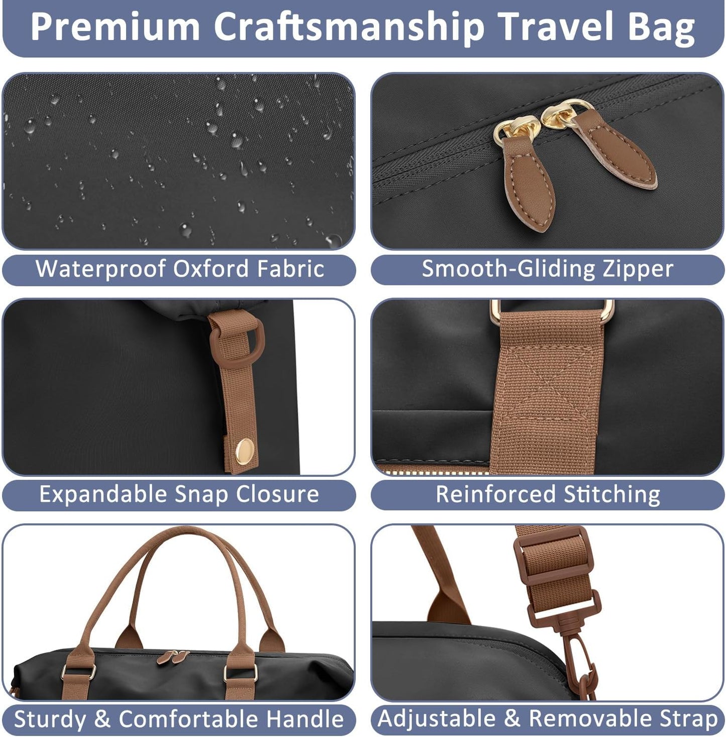Women Travel Duffle Bags, Weekender Overnight Bag, Hospital Bag