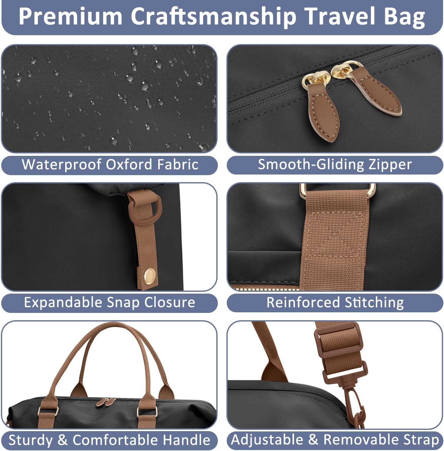 Women Travel Duffle Bags, Weekender Overnight Bag, Hospital Bag