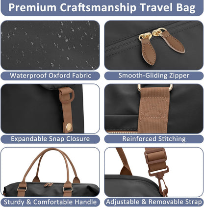 Women Travel Duffle Bags, Weekender Overnight Bag, Hospital Bag