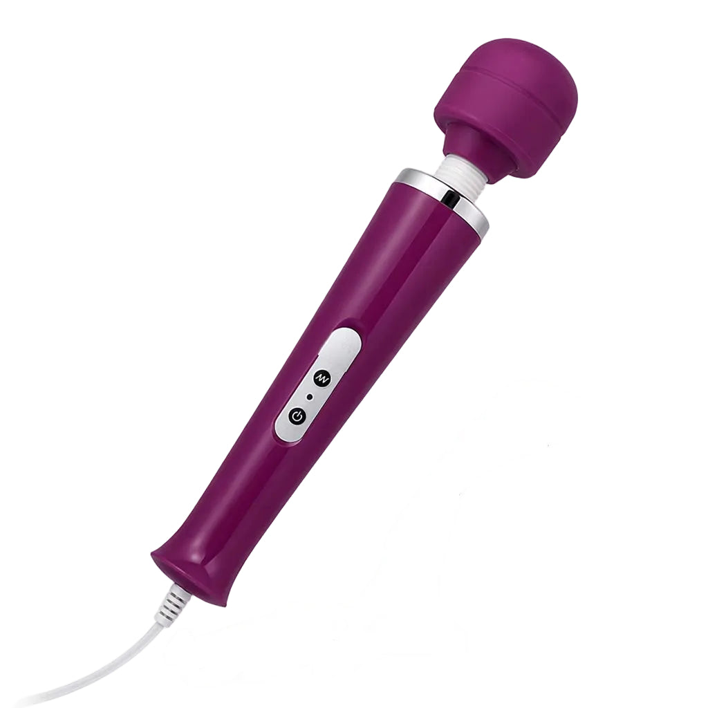 Personal Wand Electric Massager with 10 Powerful Vibrations, Handheld Neck Shoulder Back Body Massager Wand Massage for Deep Muscles Pain Relief (Purple)