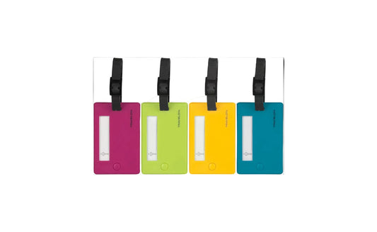 Set of 4 Assorted Color Luggage Tags Luggage Tags, Assorted