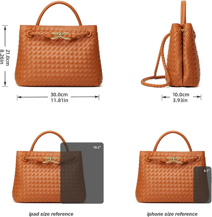 Woven Tote Bag for Women: Designer Top - Handle Bag for Style