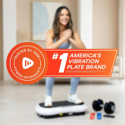 Lifepro Waver Mini Vibration Plate Exercise Machine with Resistance Bands