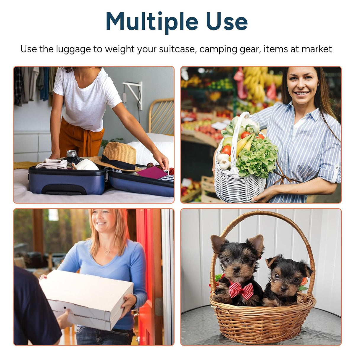 Battery-Free Luggage Scale 110Lb/50Kg Digital Portable
